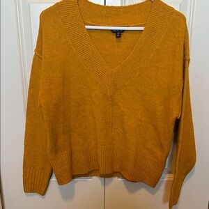 Miss Selfridge Golden V-Neck Sweater